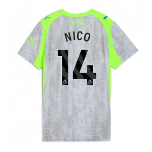 Manchester City Nico Gonzalez #14 Jalkapallovaatteet Naisten Kolmaspaita 2025-26 Lyhythihainen